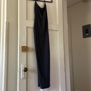 Black Skims Soft Lounge Long Slip Dress